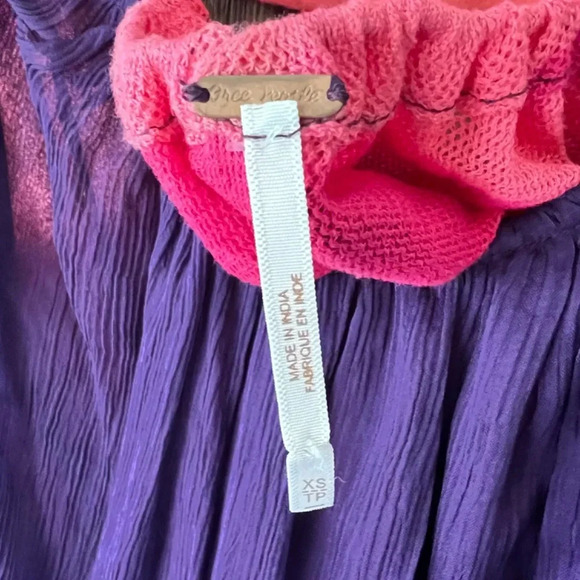 Free People Firecracker Tunic Tank Top Orange Combo Size XS - Picture 7 of 10